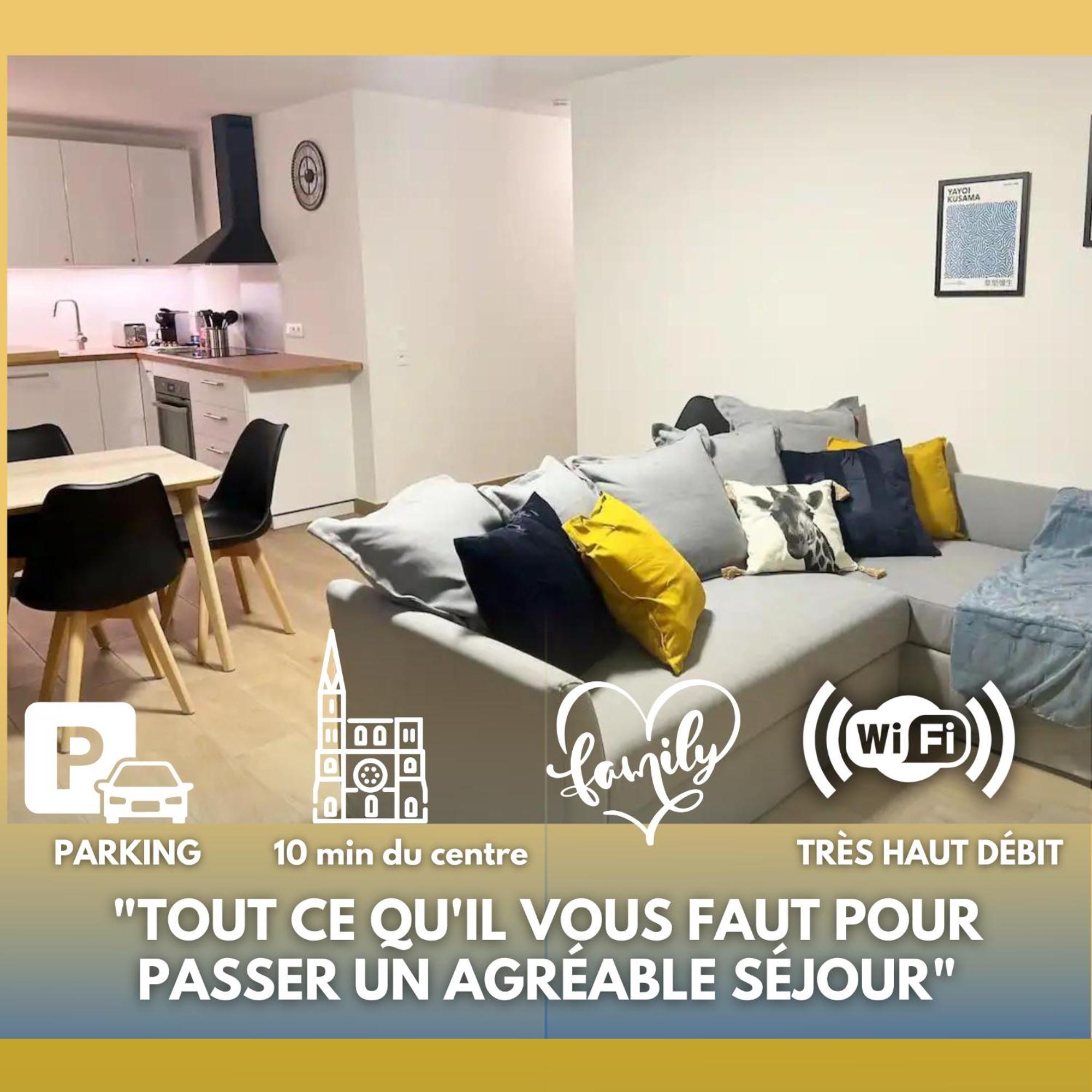 Grand Appart Neuf Lumineux, Parking Gratuit, 10 Min Centre ストラスブール エクステリア 写真